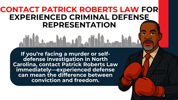 Attorney in boxing gloves beside cityscape urging contact for NC defense help.