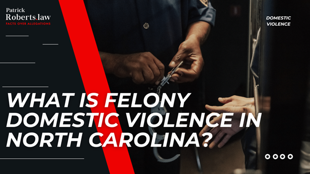 Officer handcuffing person; introduces NC felony domestic violence laws and their seriousness.