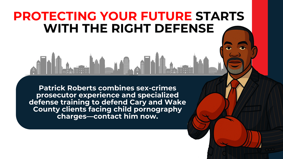 City skyline banner, attorney character with boxing gloves; text on sex-crimes prosecutor background and defense training.